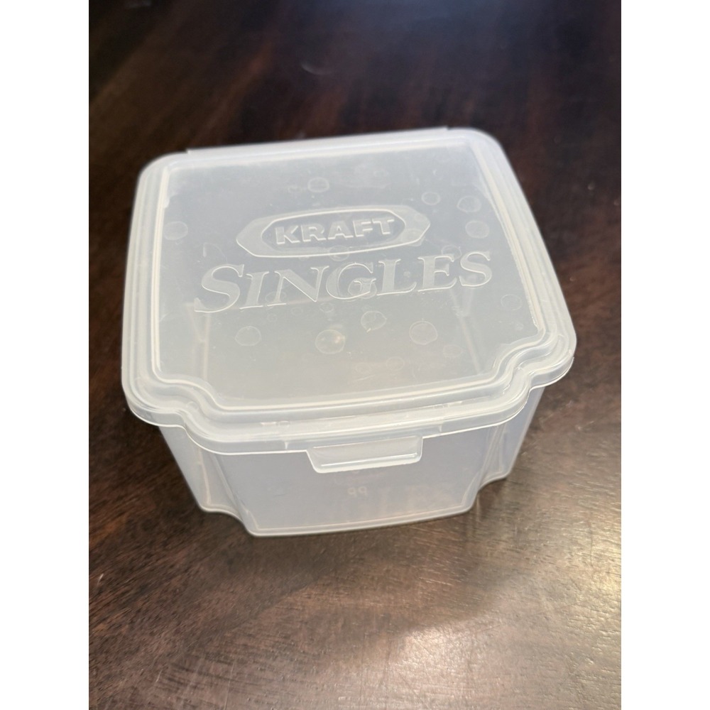 Vintage Kraft Cheese Singles Reuseable Food Container Storage Clear